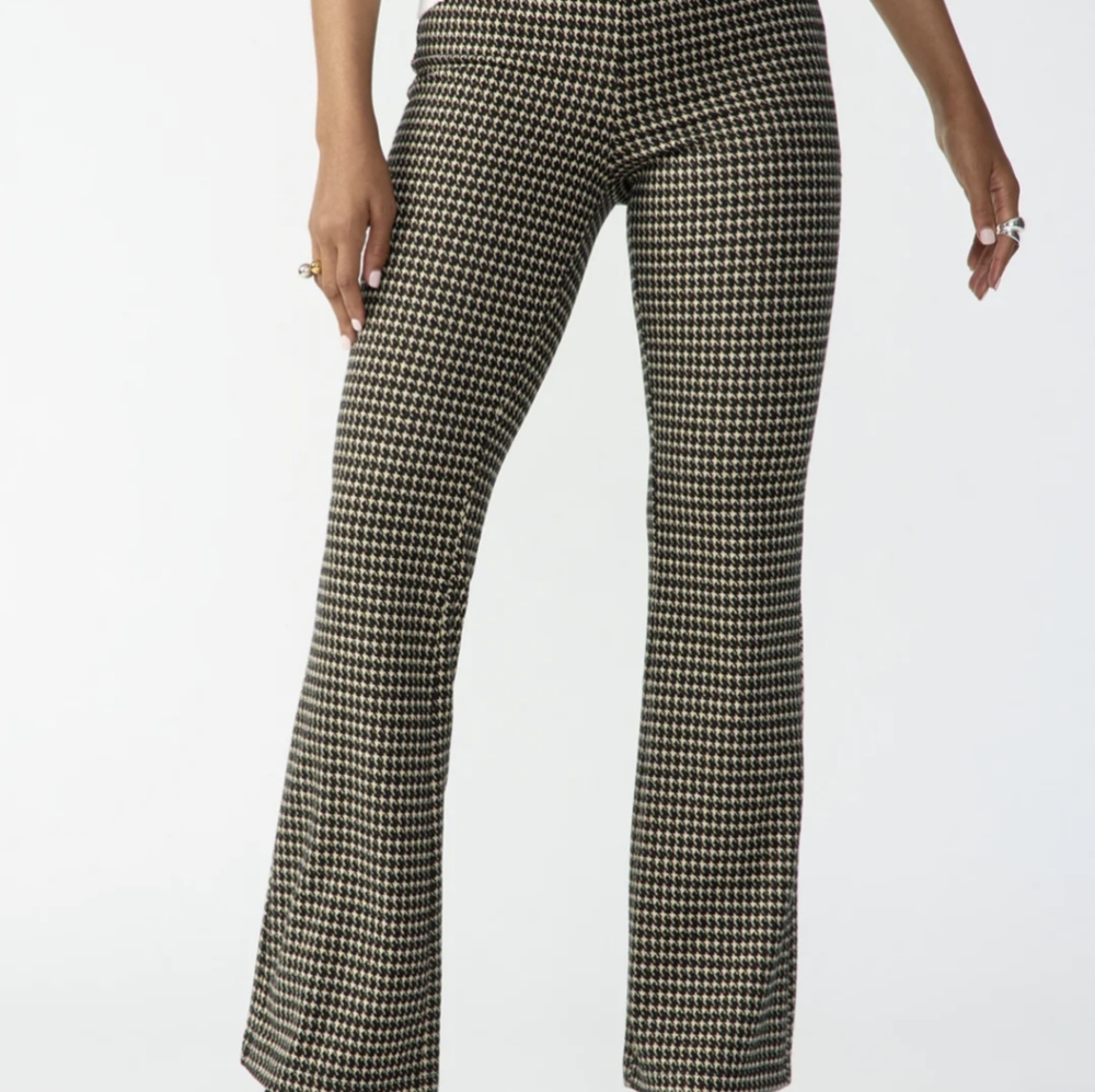 Filmore Semi High Rise Flare Legging Vanilla Mini Houndstooth